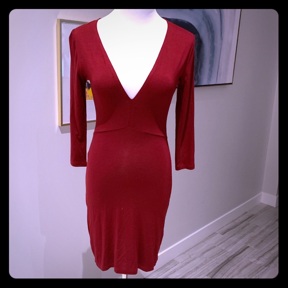 Lovers + Friends Dress - Maroon Soft and Sexy XS